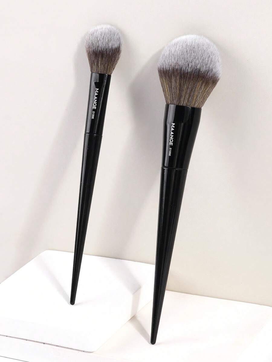 MAANGE 2pcs Professional Makeup Brush Set, Including Foundation Brush, Blush Brush, Powder Brush, Contour Brush, Highlighter Brush, Eyeshadow Brush, Suitable For Powder, Liquid And Cream Cosmetics, Ideal Gift For Women And Girls. Set Includes Makeup Brushes, Makeup Brush Set, Complete Makeup Tools, Makeup Brush Set, Complete Makeup Tools, Makeup Brush Set, Makeup Gift Set, Etc.,Giveaways,Professional Makeup Brushes,Complete Makeup Set - Black - View 1