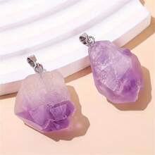 5/20st Asymmetrische Amethist Hanger, Kunstmatige Kristallen Faux Edelsteen Hanger Geschikt Voor DIY Ketting Sieraden Maken, Knutselbenodigdheden, Perfect Verjaardags- En Vakantiecadeau