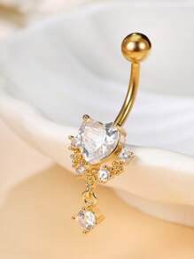 Leocuci 可爱肚脐环蝴蝶结 14G 不锈钢肚脐环 女士身体穿孔首饰肚脐环 - 2個一套裝 - 查看 3