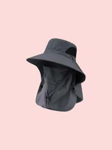 1pc Unisex Sunproof Sun Hat With Neck Cover, Breathable Fishing Hiking Bucket Hat Outdoor Spring Summer, Camouflage Pattern Random