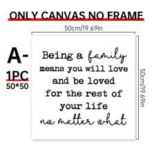 1pc Farmhouse Home Decoration, Family Room Decoration, Warm Home Decoration, Family Famous Words Wooden Board, Shelf Decoration, Wooden Board Box Logo, Being A Family Means You Will Love And Be Loved Logo, Aesthetic Home Wall Art, Gift , Creative Home Wall Decoration, Bedroom, Living Room, Kitchen, Bathroom, Cafe, Dormitory Wall Art Canvas Poster Gifts Birthday Graduation