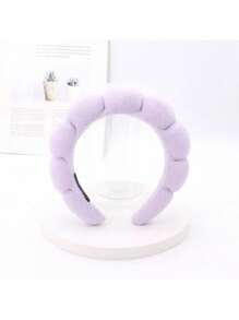 1 pieza Diadema con forma de nube simple de esponja para mujeres, diadema de verano para lavado de cabello y peinado, accesorios rosas, diadema, diadema para el cabello, diadema para el cuidado de la piel
