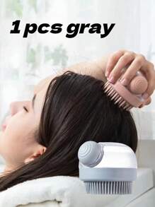 1 Peça Escova Corporal Esfoliante Multifuncional de Silicone, Escova de Limpeza Macia e Amiga da Pele com Reservatório de Líquido para Massagem de Cabeça e Limpeza Corporal, Ferramenta de Higiene Perfeita