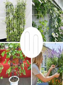 Pack Of 2 U Shape Climbing Plants Acrylic Trellis Easy Installation Vine Plants Trellis For Indoor And Outdoor Plants - White - View 6