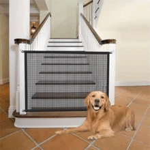 1pc Elevated, Reinforced, Movable And Foldable Pet Fence, Portable Pet Safety Barrier For Stairs And Doorways, Can Be Installed Anywhere For Indoor/Outdoor Use, 2 Different Sizes Available For Home Pet Gates