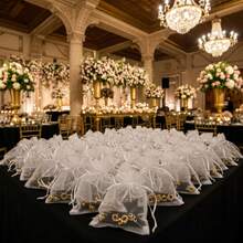Kit 10/20/50/100 Un Saco Saquinho Organza 7x9 9x12 10x15 Branco Lembrancinhas Festa Casamento