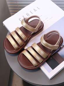 Children Flat Sandals/Fashion Princess School Campus Party Lightweight Open Toe Sandals - Gold - View 1