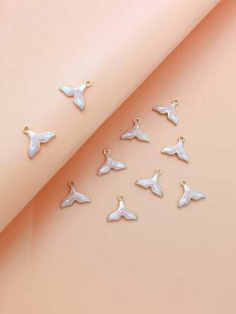 10pcs Alloy Fish Tail DIY Pendant