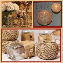2mm/3mm 10M/100M Natural Vintage Jute Rope Twine Roll Sewing Wedding Gift Wrap Crafts Jute Cord Thread Handmade DIY Party Ribbon Bows Christmas Decoration