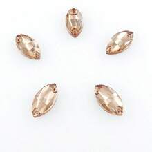 Szkło w kształcie navette, wielokolorowe, błyszczące, ręcznie robione, do szycia, kryształowe, ręcznie szyte, kryształki ozdobne, płaskie z tyłu, z otworami, klejnoty, akcesoria DIY, kamienie do przyszywania, strass do ozdabiania ubrań, sukienek, toreb, butów, broszek, kolczyków, rękodzieła