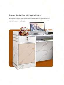 Mueble Recepción Con Puertas Para Oficina Comercial Moderno - Marrón - Ver 9