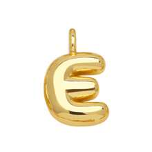 1入鑲嵌泡泡字母金鍍吊墜項鍊,26個字母供男女日常佩戴