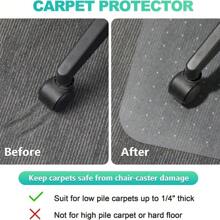 Thickened Chair Mat For Carpet - 48"X 36" Heavy Duty Office Chair Mat For Low-Pile Carpet. Carpet Protector For Office Computer Desk Chair. Easy Rolling Desk Chair Mat For Carpeted Floors, Clear