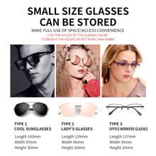 Portable Car Glasses Case, Car Driving Glasses Holder, Sunshade Glasses Box, Black Color