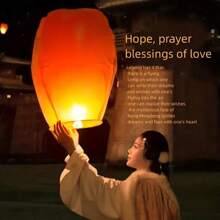 A Romantic Wishing Kongming Lantern Gives Sincere Blessings To Your Couple And Family