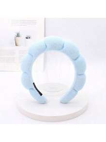 1 pieza Diadema con forma de nube simple de esponja para mujeres, diadema de verano para lavado de cabello y peinado, accesorios rosas, diadema, diadema para el cabello, diadema para el cuidado de la piel