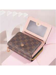 Women's Wallet New 2025 Model Delicate & High-End Korean Short Three-Fold Coin Purse Small-Batch Design Minimalist Large Capacity Multi-Function Leather Card Holder For Women Wallet Mini Wallet Purse Wallet Small Wallet - Coffee - View 6