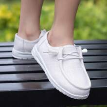 Zapatos deportivos informales tipo slip-on, ligeros, transpirables y cómodos, de diseño clásico y versátiles para niños y niñas, para todas las estaciones