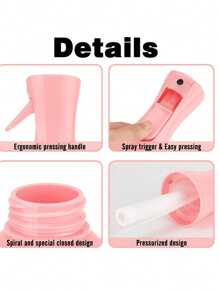 1Pc Continuous Spray Bottle For Hair (200ml) Empty Ultra Fine Plastic Water Mist Sprayer – Ultra Fine Continuous Water Mister Spray Bottle For Plants, Home Cleaning, Barber Use, Hairstyling, Skin Care & More