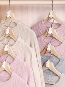 10/20 pièces Cintres de vêtements en plastique épaissi avec connecteurs crochets empilables, pour l'organisation des armoires, des salles de bain et des retours à l'école