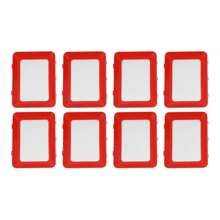 8 Pcs Food Preservation Tray Stackable Rectangular Reusable Food Food Tray Storage Container For Storing Raw Foods, Cooked Foods, Fruits - Red and White - View 3