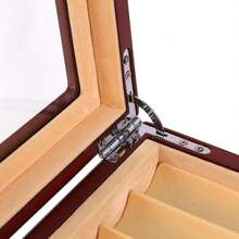 SENDERPICK Caja De Madera Para Lápices With Ventana De Visualización, Color Red, Caja Portalápices De Madera + Pluma Estilográfica De Franela, Organizer For 34 Lápices, 31 X 21 X 13 Cm