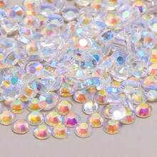 1000/500 bucăți 2mm/3mm/4mm/5mm Cristal de jeleu transparent cu spate plat, strasuri de bricolaj, strasuri de rășină în formă rotundă pentru meșteșuguri, pantofi, decor artistic, recipiente pentru machiaj, strălucire în întuneric
