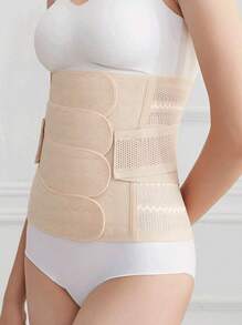 4pcs Women's Breathable Waist Trimmer Belt Slimming Waist Shaper - Apricot - View 1