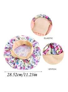 Bonnet de sommeil personnalisé pour bébé, bonnet de sommeil satiné avec imprimé de dessin animé mignon pour enfants, bonnet rond à large bord élastique protégeant les cheveux, doux et élastique, parfait pour les garçons, les filles, les anniversaires et l'usage quotidien, multifonctionnel, ornemental, lettrage, élégant, moderne, coloré, mignon, adorable, décontracté, doux, personnalisé, personnalisé, unique, personnalisé, cadeaux pour bébé, cadeaux idéaux pour lui, cadeaux idéaux pour elle, fils, fille