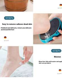 1pc Portable Nano Glass Double-Sided Textured High-Efficiency Dead Skin Remover Foot File (Storage Bag Included), Non-Slip Ergonomic Design Callus Remover, Suitable For Summer Beach Care/Home SPA/Nail Salon/Travel, Suitable For Daily Foot Care & Beauty Salon Treatment