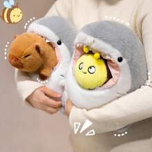 1pc Cute Creative Swamp Crocodile Nest Capybara Plush Doll, Animal In Shark House, Birthday Party Surprise Gift