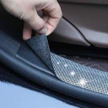 1 Stück Auto Mehrfarbig Strass Auto Schwellenleiste Türrahmen Schutz Anti Schritt Aufkleber Anti Kratzer und Anti Kratzer Streifen Universal Innenraum Dekoration - Schwarz - Übersicht 9