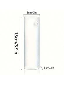 6pcs (With Hooks) Wall Hanging Glass Plant Terrariums, Cylindrical Shape - For Propagating Hydroponics Plants, Home Office Garden Wedding Decor, Suitable For Daily Use & Easter