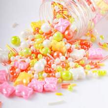 85g/3oz Cake Decorative Beads, Beach Mermaid Colored Beads, Birthday Cakes, Bread, Muffins, Ice Cream, Doughnuts, Summer Dessert Decorative Ornaments, Decorative Pearl Candy Mix, Wedding, Birthday Party Dessert Table, Festival Party Decoration - Multicolor - View 4