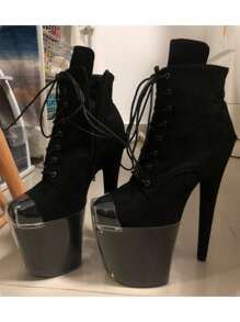 WUXIN H&P Women's Pole Dance Shoes Protectors Exotic Heels Protectors - Trong suốt - Xem 4