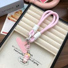 Cute Girl Nylon Phone Case With Detachable Wrist Strap, Lanyard, Keychain, USB Earphone Holder Accessories For Carrying/Anti-Lost - Cute Girls Mobile Phone Lanyard Clip - View 10