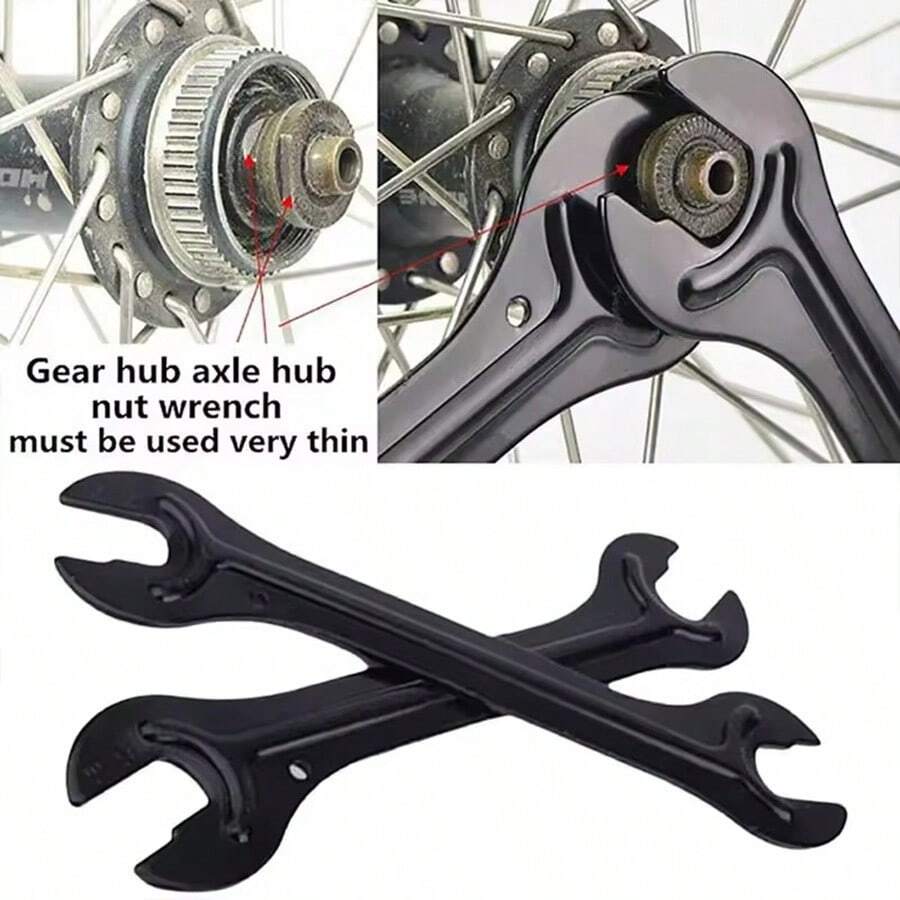 1PC Bike Hub Cone Spanner Portable Head Open End Axle Wrench Bicycle Repair Tool Accessories 13/14/15/16mm - Black - View 1