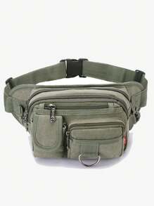 Fashionable Niche Design Multifunctional Large Capacity Practical Wear-Resistant Solid Color Waist Bag, Casual And Lightweight Multi-Layer Pocket Change Cash Register Storage Bag, Suitable For Outdoor Sports, Climbing And Fishing, A Holiday Gift For Men.