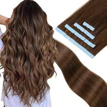 Mini Tape in Extension per Capelli Umani Nastro Invisibile Senza Cuciture Doppio Lato nei Capelli 10 pz/set Naturale Lisci Neri Castani Biondi 3*0.8cm Nastro Minuscolo sui Capelli