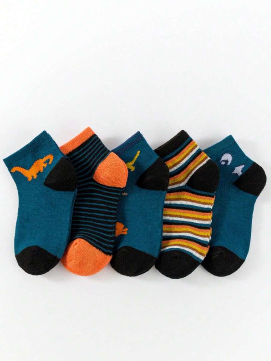 Kit Up To 12 Pairs Of Boys' Socks For Children Colorful, Fun, Comfortable Socks, Beautiful And Varied Colors And Prints - Nhiều màu - Xem 1