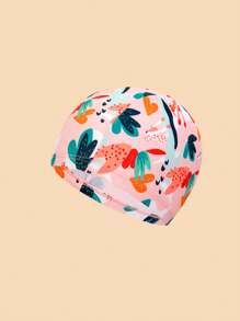 1 قطعة خوذة سباحة ناعمة بطبعة وحيد القرن الجميل والصدف، مناسبة للسباحة والعب على الشاطئ، بتصميم جذاب ورقيق مثالي لحفلات الصيف والحمامات