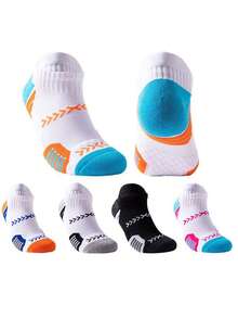 5/3/1 زوج جوارب قصيرة امتصاصية لا تنزلق لجميع الأعمار، جوارب رياضية للطلاب متعددة الاستخدامات، جوارب رياضية احترافية، جوارب قصيرة مضادة للانزلاق ومنفذة للهواء، جوارب كرة السلة - متعدد الألوان - مشاهدة 3