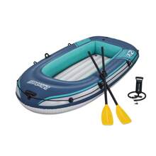 Importadora La Merced Inflatable Raft Boat With Pump To Inflate Blue Raft + 1 Pair Of Hydro Force Trek Oars For 2 People - Blue - View 4