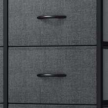 Yitahome Commode, 8 Tiroirs en Tissu Commode Chambre Meuble de Rangement, Cadre en Métal,pour Chambre à Coucher, Salon,Gris Profond - Noir Gris - Voir 8
