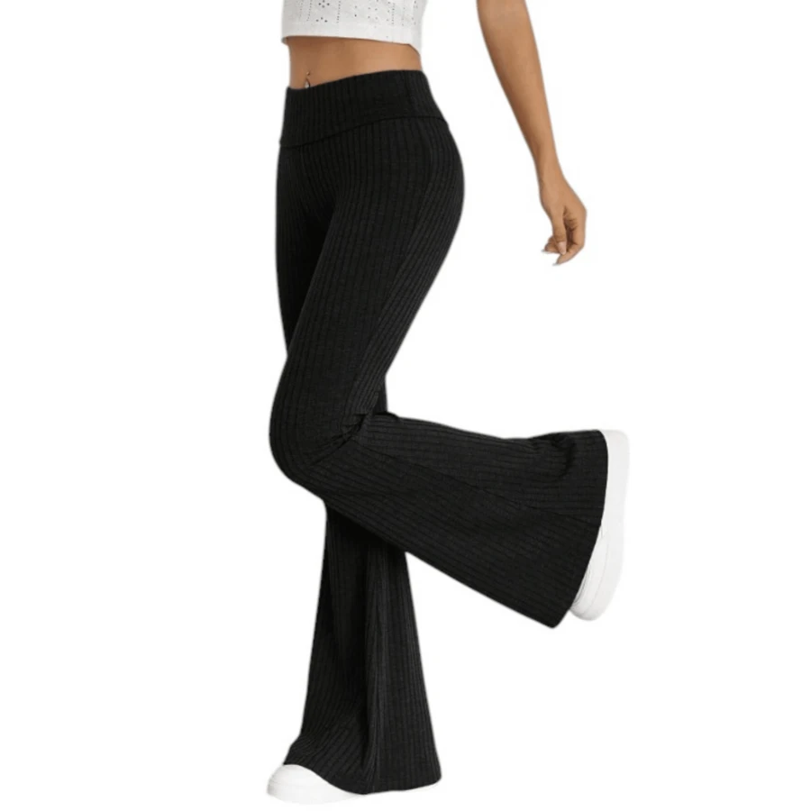 Pantalón Corte Sirena Acampanado Cintura Alta Canalé - Negro - Ver 1