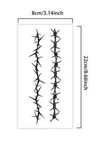 1 hình xăm tạm thời sọc gai hình xăm bán vĩnh viễn không thấm nước chống mồ hôi kéo dài trong 1-2 tuần nước ép thảo dược thực tế chống ma sát không phản quang giả màu đen hình xăm giả cho nam và nữ hình dán hình xăm cho cánh tay, ngực, chân, bụng, eo, ngón tay, cổ nghệ thuật cơ thể hiện đại - màu đen - Xem 5
