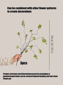 5PCS, 64CM Long, Artificial Maple Leaves, Artificial Plants, Faux Green Plant Leaves And Branches Decoration, Suitable For Minimalist Garden Home Style Arrangement, Bedroom, Living Room, Study, Office, Dining Table, Vase Decoration, Daily Scene Arrangement Home Decor Back To School Room Decor School Supplies