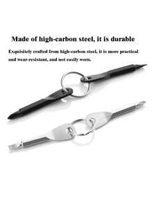 4Pcs/2Pcs Portable Screwdriver, Outdoor EDC Portable Multifunctional Tool, Flat Head Screwdriver, Cross Screwdriver With Keychain, Is The Ideal Choice For Gifts