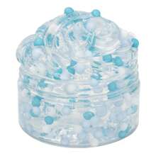 120ML Crunchy Crystal Slime Kit With Color Balls, Soft Non-Sticky Super Stretchy Sensory Toy, Christmas Gift Party Favor Birthday Gifts For Boys Girls, Prizes For Kids Classroom