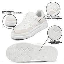 WEIDE Tenis de Mujer Casual – Diseño Simple y Cómodo, Confort y Estilo para el Día a Día - Blanco - Ver 8